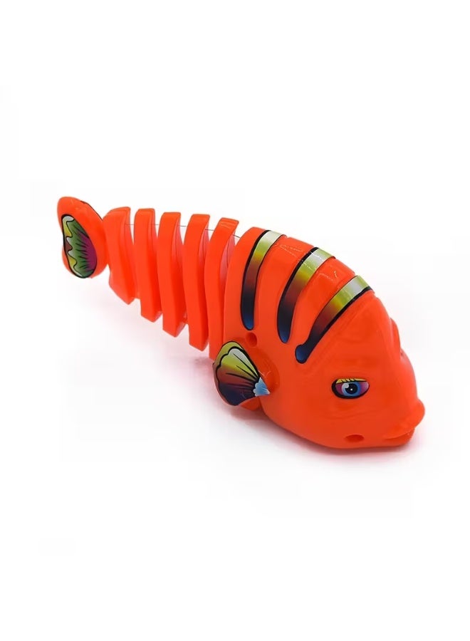 لعبة قطط على شكل سمكة كرتونية متأرجحة تعمل بالزنبرك مع دوران 360 درجة، لا تحتاج إلى بطارية، لعبة تفاعلية للحيوانات الأليفة - Image 1